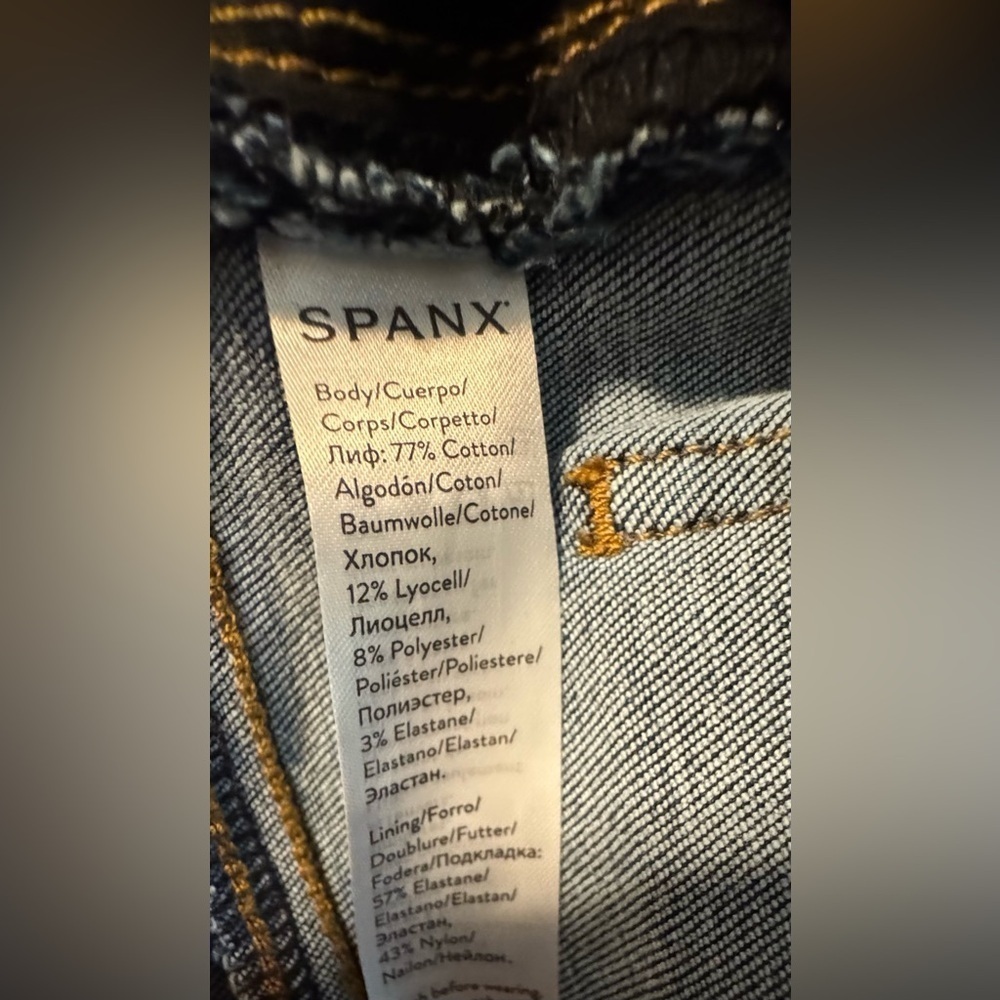 SPANX Dark Blue Distressed Ankle Skinny Jeans Size XS - Picture 13 of 16